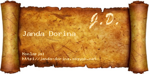 Janda Dorina névjegykártya